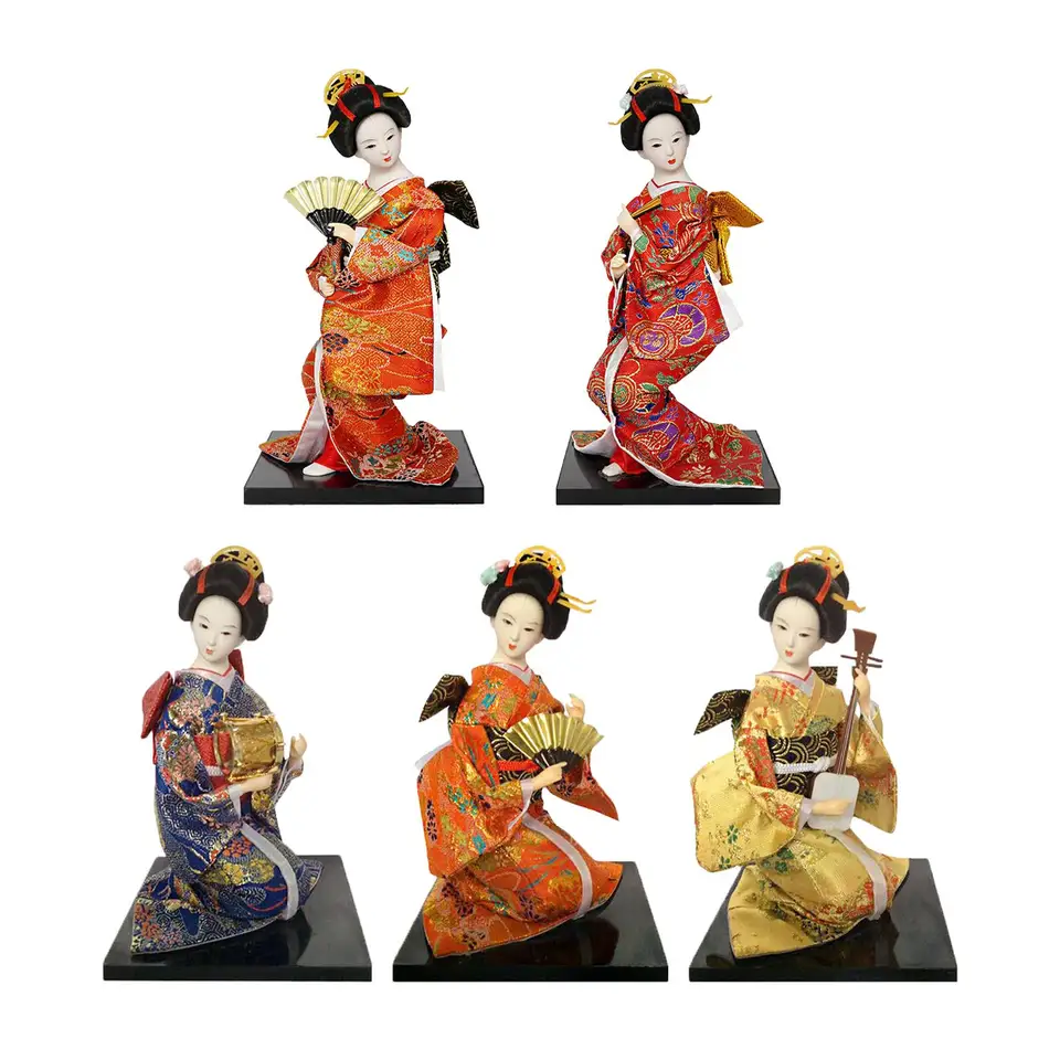 12 palcov japonský kimono geisha bábiky sochy figuríny tradičná zberateľná japonská bábika pre zberateľské dekorácie ozdoba