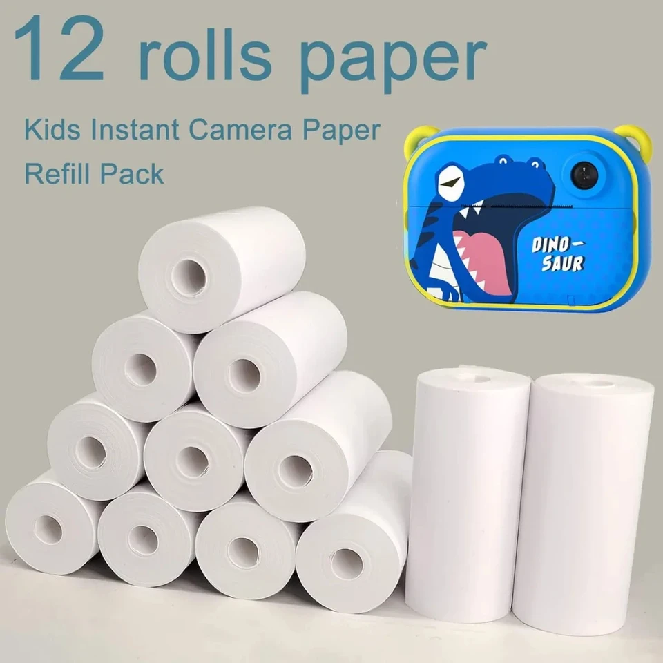 12 Rolls Kids Instant Camera Revill Print Paper Film Film Termal Print pre 57 mm prenosné pokladne mobilnej tlačiarne