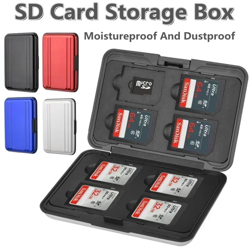 12 slotov vodotesná SD karta s kartami Micro SD Držiak karty pre microSD Pase Soft Soft Foam Pamäťová pamäťová skrinka Storage so šnúrkou