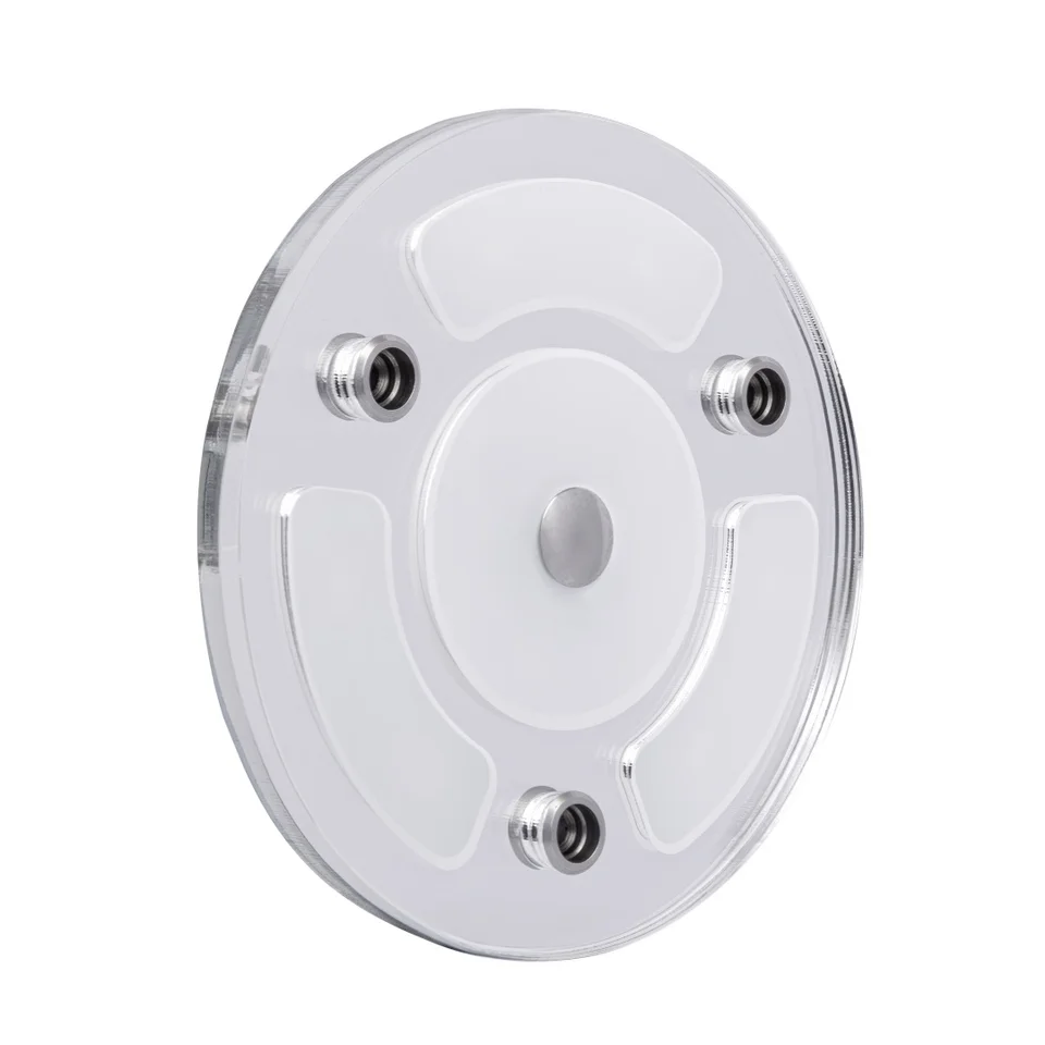 12 V stropné kupolové svetlo, 3,94 palca stmievateľný panel Light pre RV Boat Camper Caravan Caravan Interiérové ​​osvetlenie, povrchová držiak