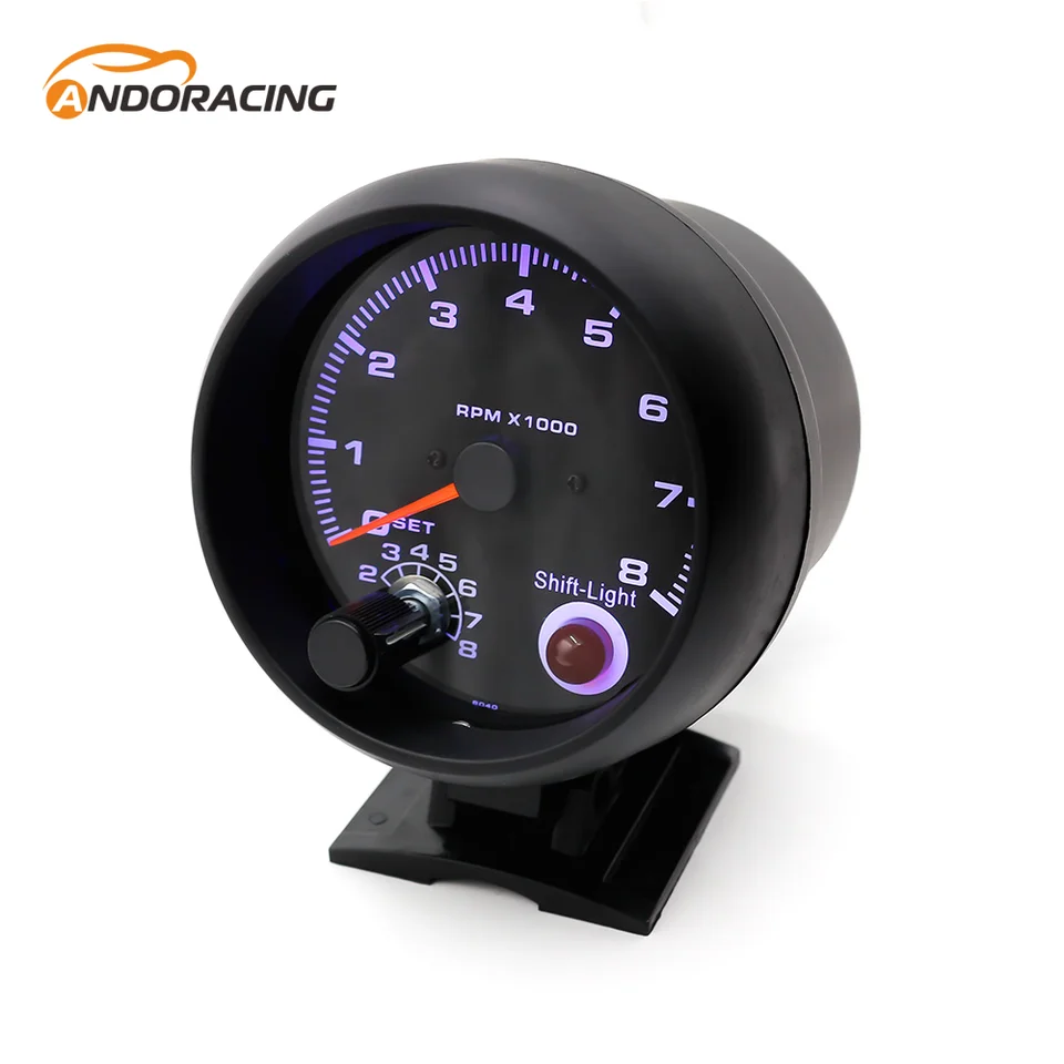 12 V Tachometer 3,75 '' CAR Univerzálny čierny tachometer