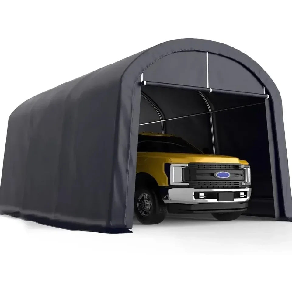 12 'x 20' s ťažkým okrúhlym štýlom Carport Anti-Snow Car Carport Stan Outdoor Instant Garage Car Canopy