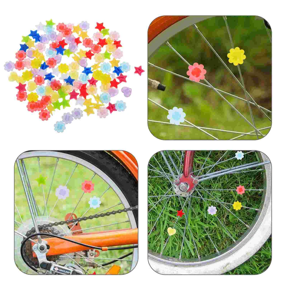 120 ks bicykelmi Spoke Bicle Accessories for Kids Wheel korálky hviezdnymi lúčmi žiarivé dieťa
