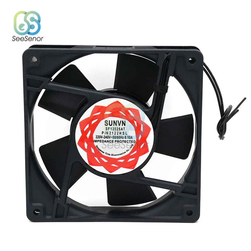120 mm 12 cm 12025 ventilátor AC 220V 120 mm*120 mm*25 mm chladiaci ventilátor obsahujúci priemyselný podvozok AC SF-12025