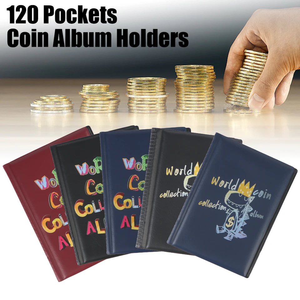 120 vreciek Coins Collector Coin Držiteľ albumov Coin Album Book kniha