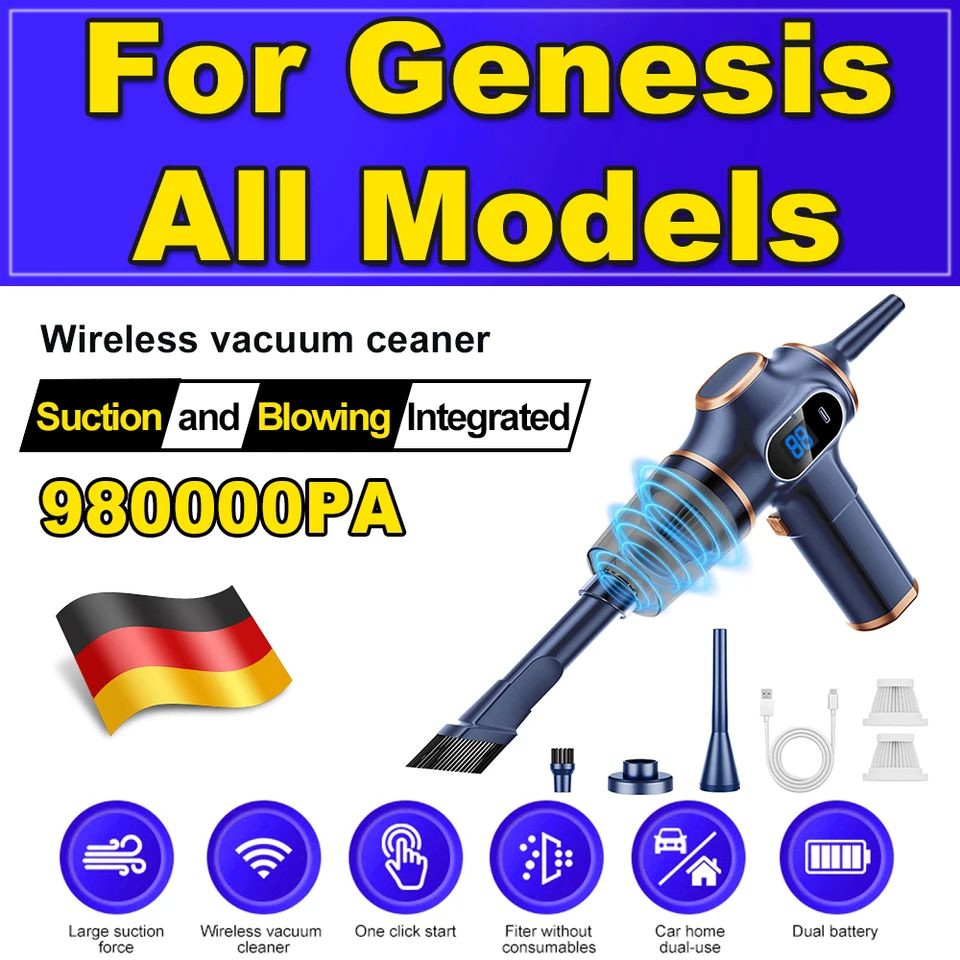 120 W bezdrôtové vákuum Vákua Výkonná sanie bezdrôtového vysávača Prenosné ručné čistenie vákua pre Genesis Všetky modely