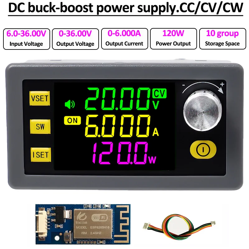 120 W CNC DC DC Nastaviteľné napätie regulátora napájacieho napájacieho napájacieho napätia a modul solárneho nabíjania konštantného prúdu s/bez WiFi