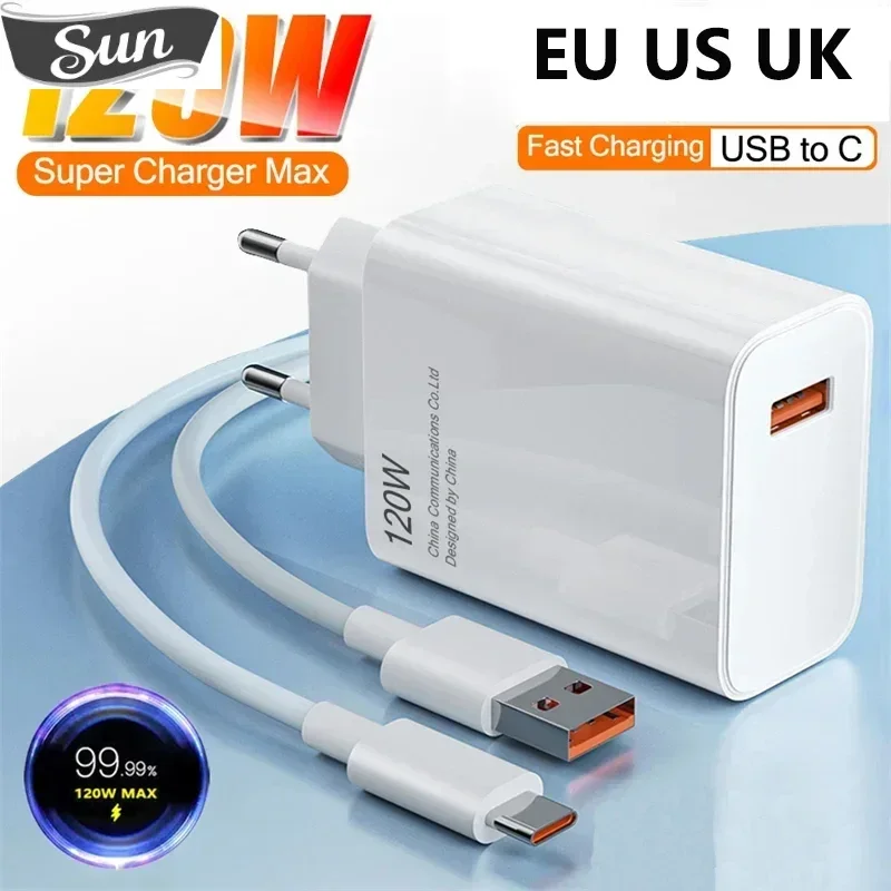 120 W ultra rýchla nabíjačka pre Xiaomi 14 13 12 11 Redmi Note 12T 13 Pro Poco x5 x4 x3 6a Typ-C USB Turbo nabíjací kábel 2024 Nový
