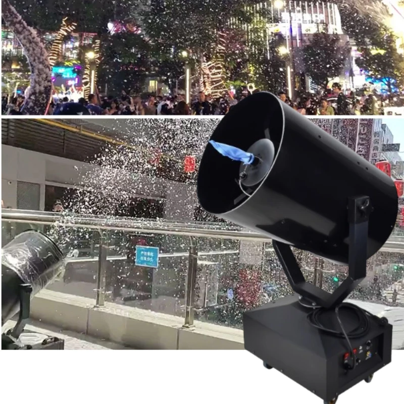 120 °/360 ° Pohybujúca hlava Maker Sneh Foam stroj na vianočné sviatočné aktivity 3000 W umelý stroj na výrobu snehu