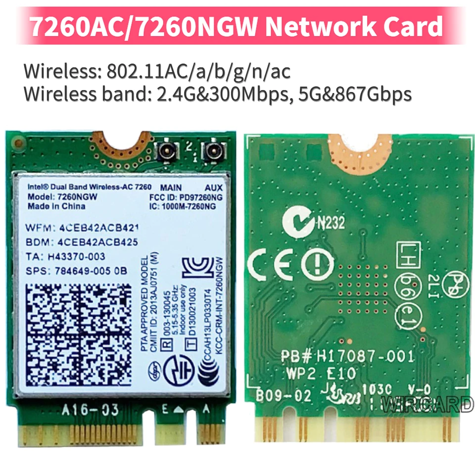 1200 m interný sieťový adaptér Bluetooth kompatibilný 4.0 2,4G 5G WiFi karta NGFF M.2