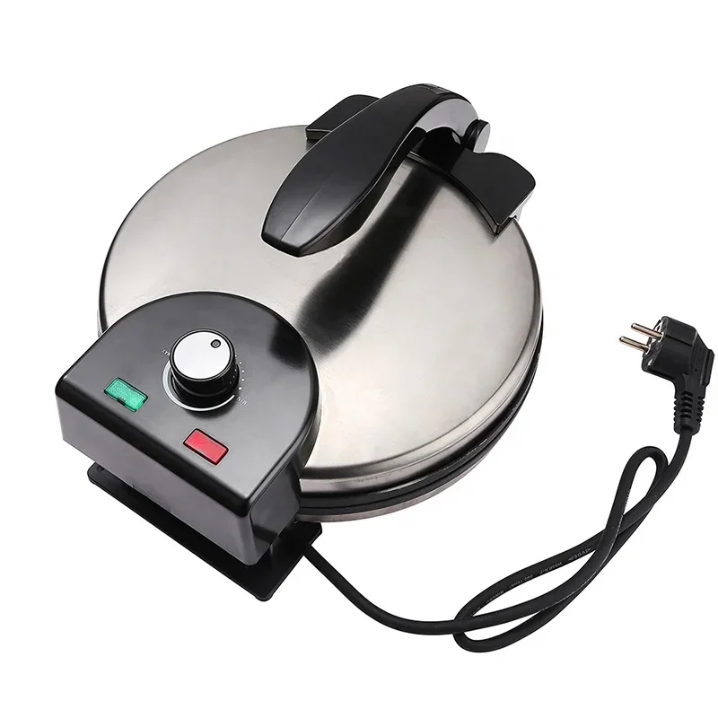 1200 W 12 -palcový elektrický krep z nehrdzavejúcej ocele a Pancake Tortilla Roti Maker Non Stick Press Waffle Maker