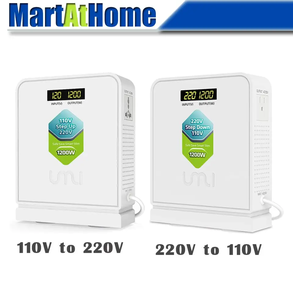 1200 W Travel Transformátor prevodníka napätia 220V až 110 V Krok