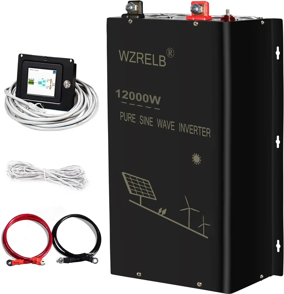 12000W Split-fázová čistá sínusová vlna solárna invertorová napájačka batérie 24V/36V/48 V/96 V DC až 110/220V, 120/240V
