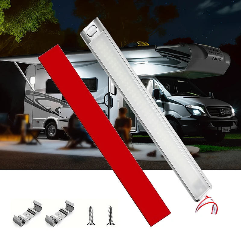 120Leds auto interiérové ​​svetlo 12v-80V Vysoko jasné čítanie svetla Svetlo prúžk pre uzavretý nákladný príves RV kemping kemping