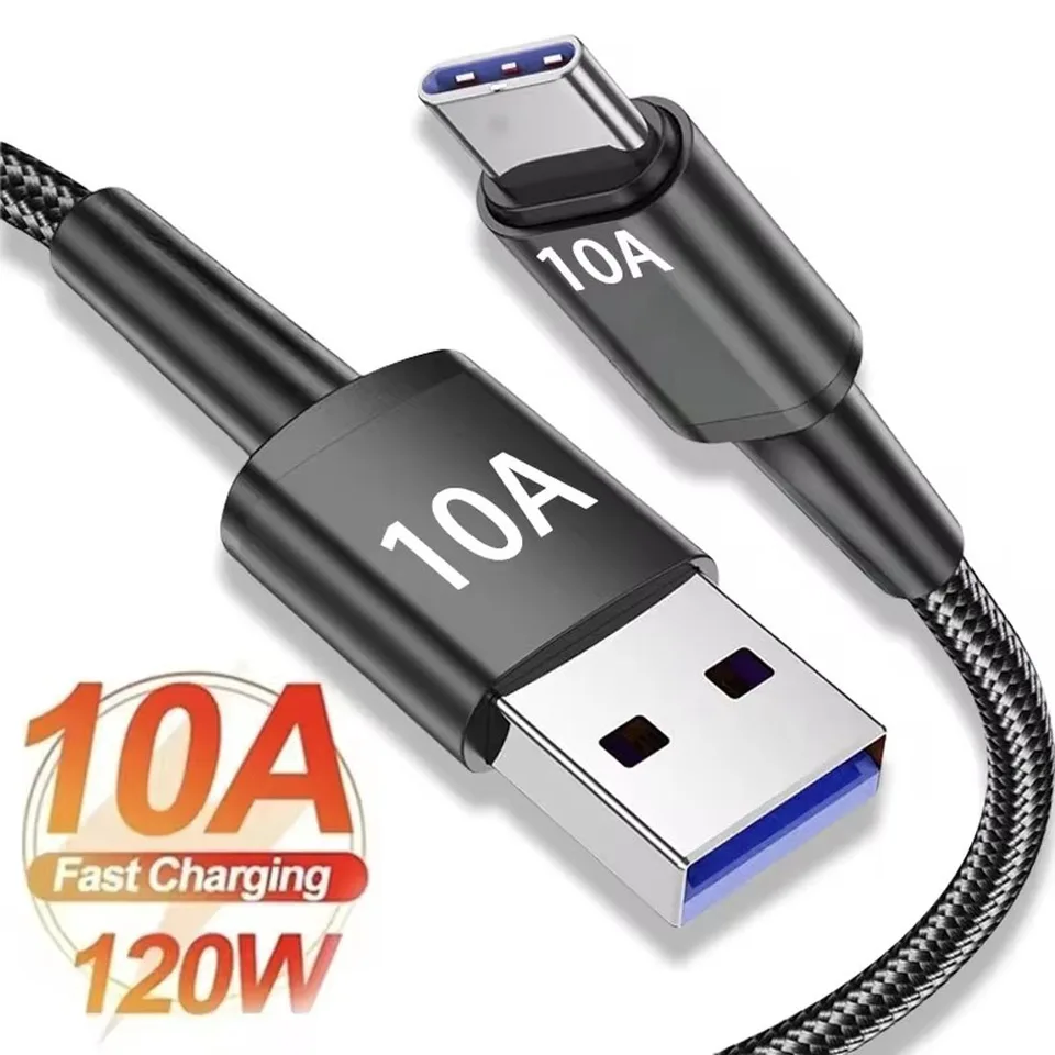 120W 10A Rýchle nabíjanie typu C kábel USB na typ C káblových dátových káblov pre prenos káblov pre Huawei P50 P50 Pro Samsung Xiaomi OnePlus