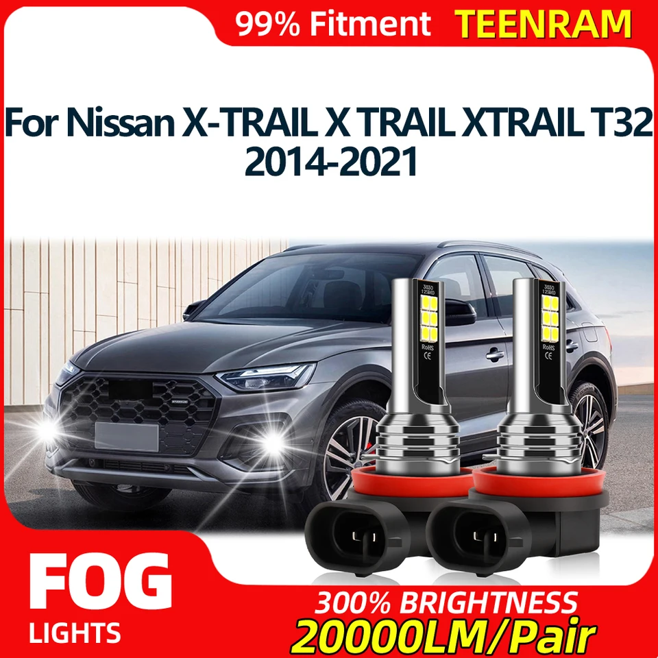 120W 20000LM CSP Chips Automobilové svetlá 6000k biele automatické lampy 12V pre Nissan X-Trail X Trail XTrail T32 2014-2018 2019 2020 2021