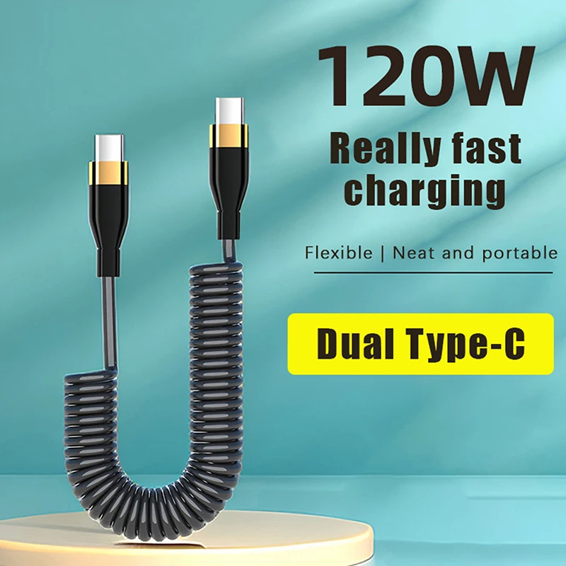 120W USB Typ C Rýchle nabíjanie kábel