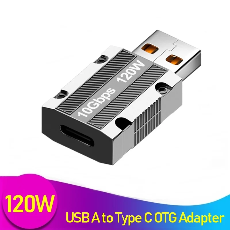 120W Zinc zliatina USB Typ C OTG Adaptér 10 GBPS Muž do USB-C Ženský konektor pre telefón iPad MacBook Adaptador USB A Tipo C