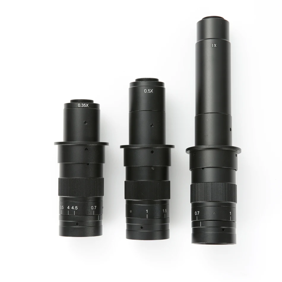 120x 180x 300x nastaviteľné zväčšenie Zoom C-Mount objektív 0,7x ~ 4,5x pre priemyselné video mikroskop HDMI VGA USB fotoaparát