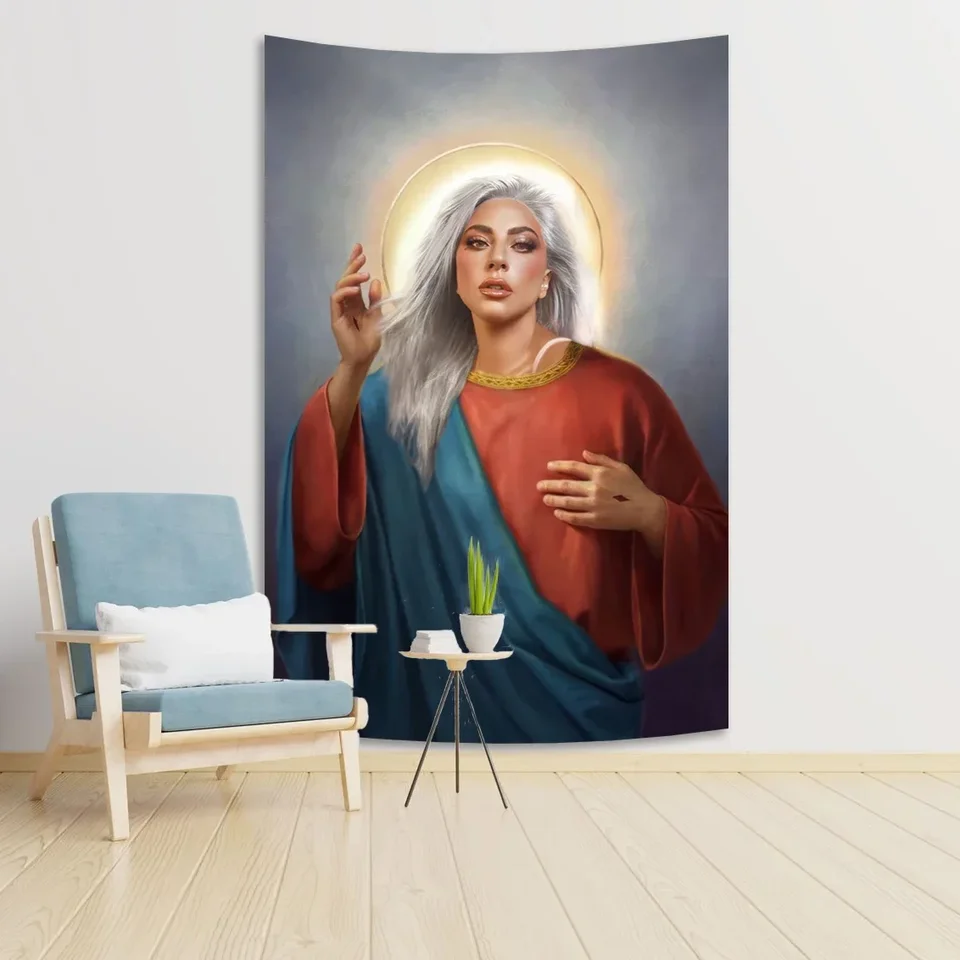 120x180cm Classic Lady Gagas Rapper Pop Wall Art Tobestry Moderná rodinná spálňa Dekorácie plagát