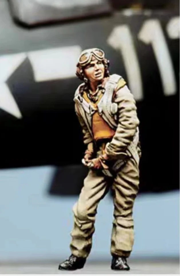 124-1/32 54 mm živice Obrázok model GK WW II USAF Pilot nepaľovaný nezasiahnutý