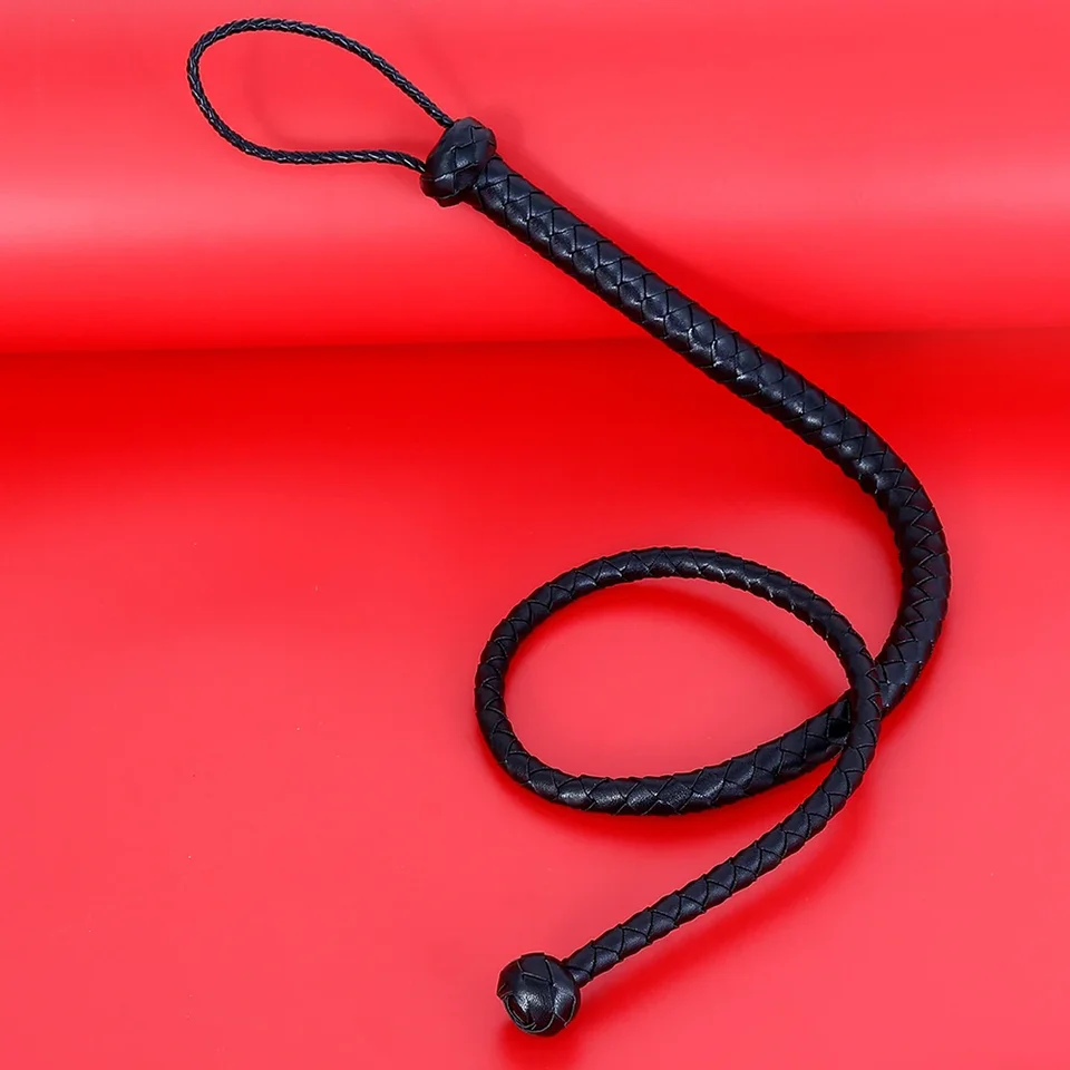 124 cm PU koža koňa Bullwhip Horse Riding Whip Sférický chvost s popruhom zápästia