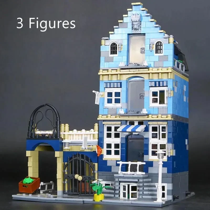 1248 PCS Market Street Kompatibilný 10190 15007 30013 Budovacie bloky tehly narodeniny vianočné darčeky hračky