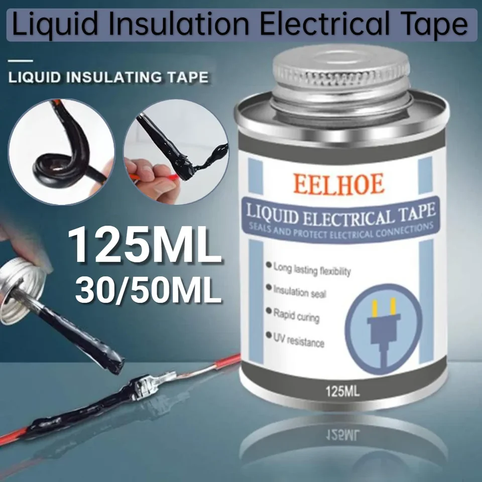 125/50/30 ml kvapalina Izolácia elektrická páska Vodotesná UV ochrana trubica Pasta rýchla gumová pevná suchá izolačná tesniaca lepidlo