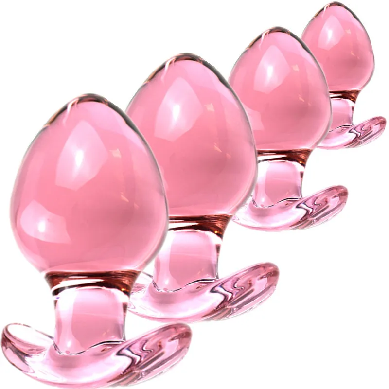 125* 66 mm Obrovské krištáľové sklo Dmooth Čierne / ružové sklo Dildo Dilatation Dilatation Butt Sex Sex Hračky pre mužov / ženy Big Ass Buttplug