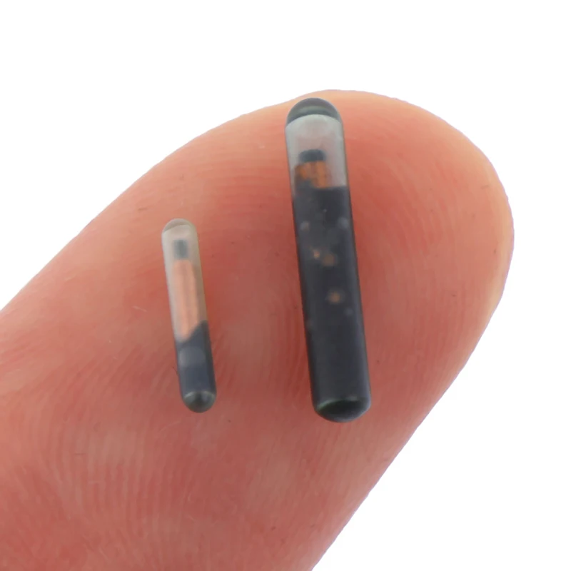 125 kHz/134,2 kHz 2,12*12 mm/1,25*7 mm Microchip Animal RFID Tag s EM4305 ISO11784/5 FDX-B pre idetovanie rybích psov