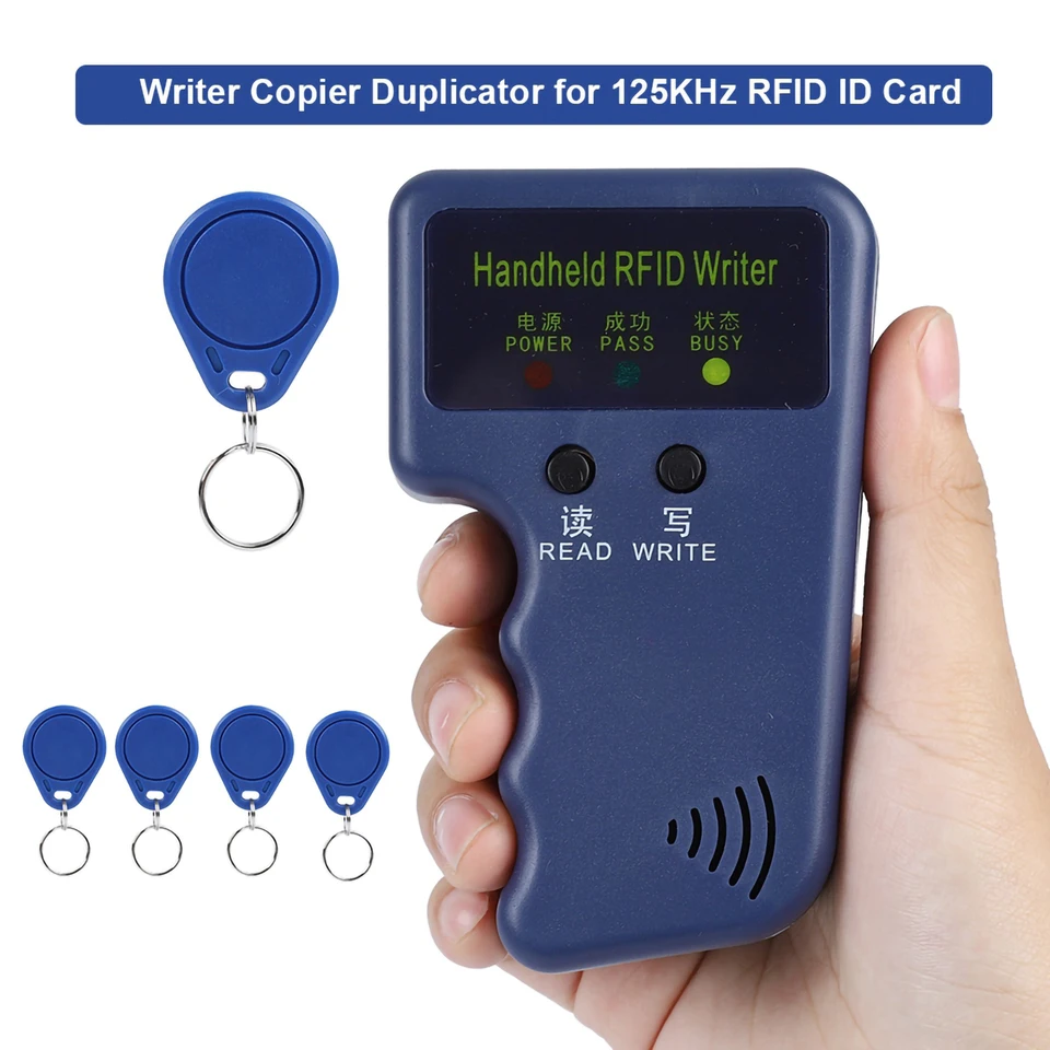 125 kHz RFID ID Card Duplicator ID Duplicator Duplicator prenosný ručný spisovateľ Kopírovací duplikátor pre 125 kHz RFID ID Card s 5 značkami