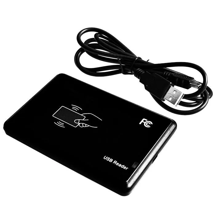 125 kHz čierny USB Sensor Sensor Smart RFID ID-Reader EM4100, EM4200, EM4305, T5577 alebo kompatibilné karty/značky