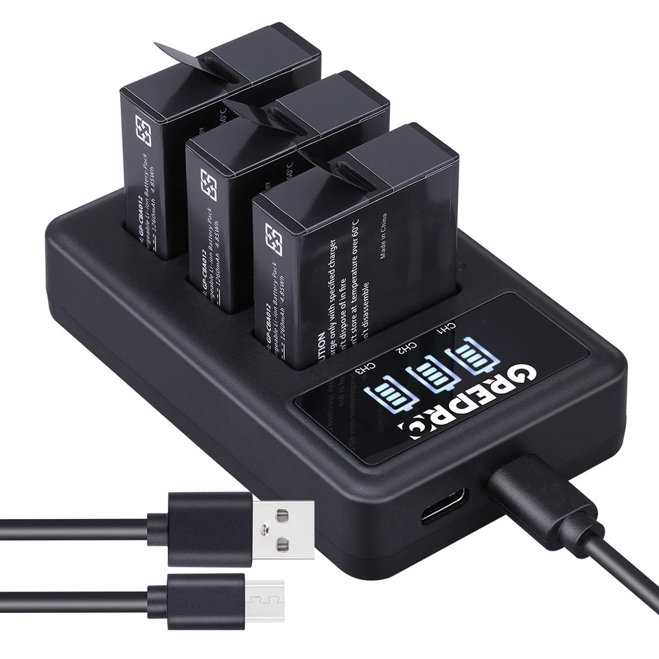 1250 mAh AHDBT-501 BATTERSKÁ PRE GoPRO HERO 5 BLACK, HERO 7 BLACK, HERO 6, HERO7 CAMOAN