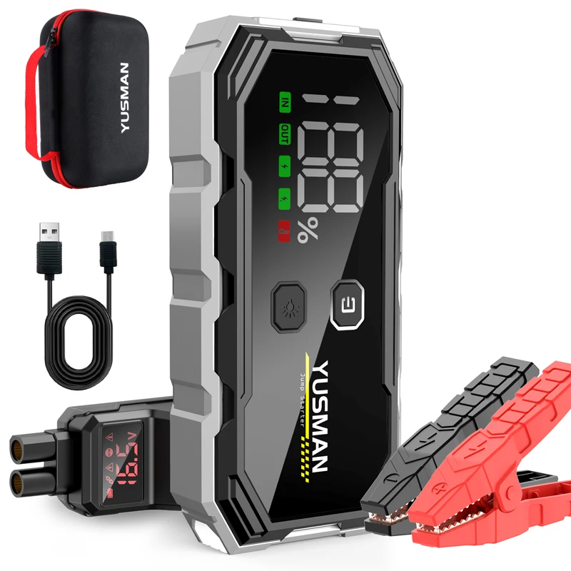 12800 mAh prenosný automobil skok štartéra Power Bank Booster Booster Charger 12v 3000A Štartovacie zariadenie Benzínový dieselový automobil Booster