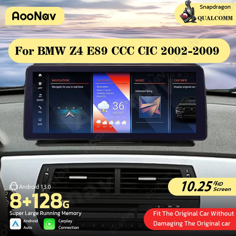 128G 10,25 palca automobilové rádio pre BMW Z4 E85 2002-2009 Android Touch Screen Stereo Multimedia GPS Video Player Dual System