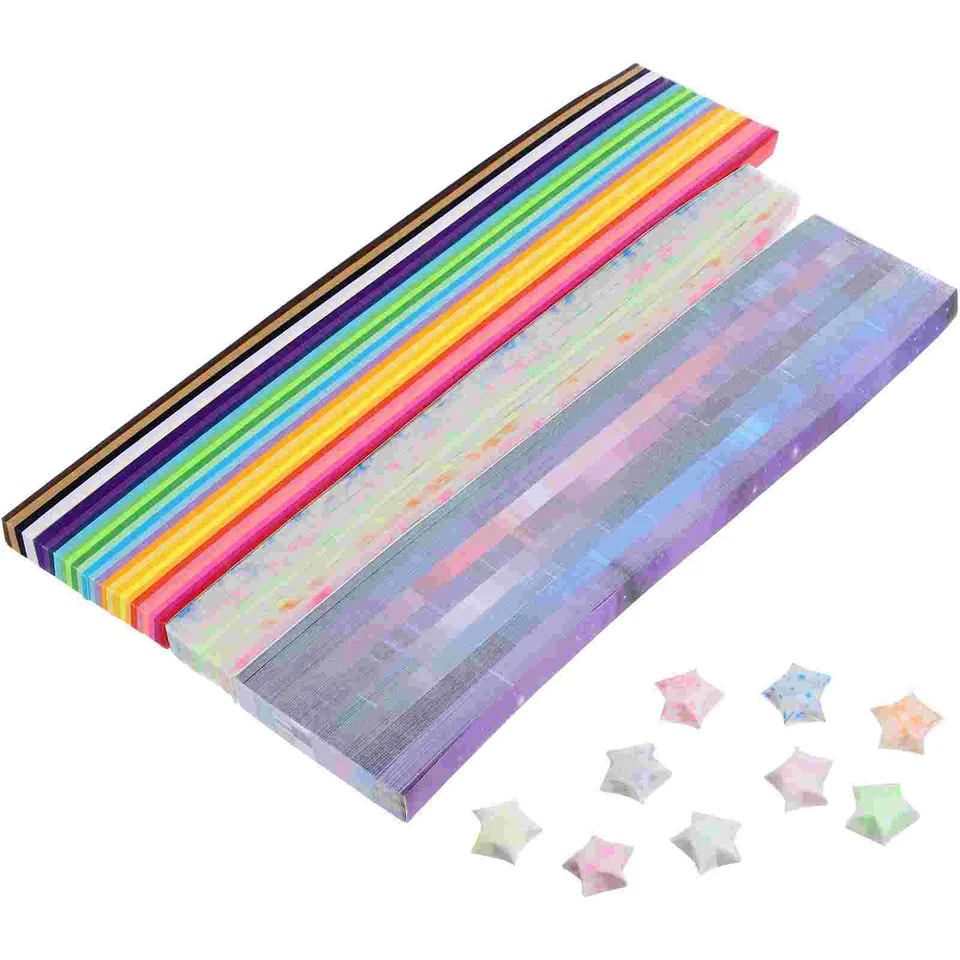 1290 ks origami papierová hviezda dekoratívne prúžky prúžky Gradient Papers Party