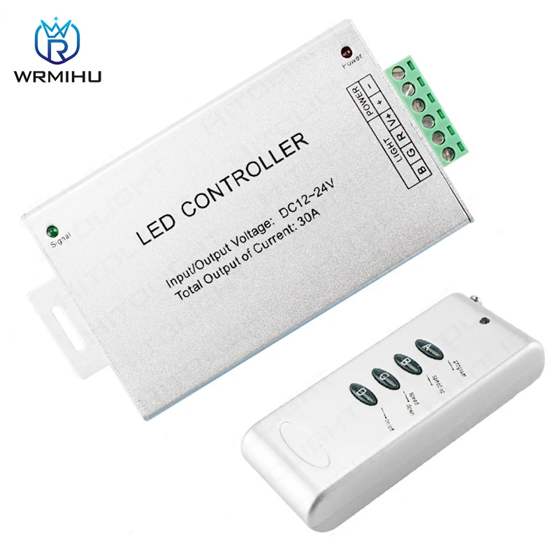 12A 24A 30A LED ovládač bezdrôtového ovládača 4-key RF Modul diaľkového ovládacieho modulu RGB RGB pre 5050 3528 LED pásma LIGHT DC12 ~ 24V