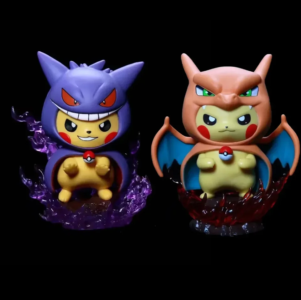12cm Pokemon Figure Pikachu Cos Cos Gengar Charizard Model Doll Collectible Giftible Darče