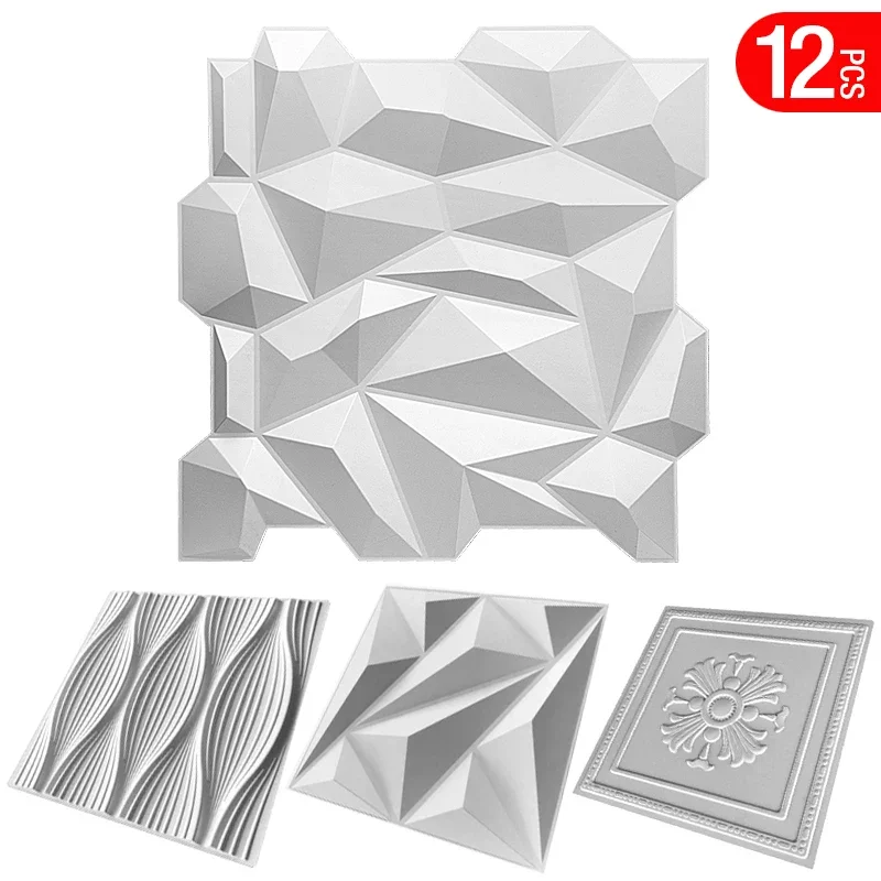 12ks 50 cm dom na rekonštrukciu múru Stone Kameň 3D nástenný panel, ktorý nie je k dispozícii 3D, 3D nástenná nálepka