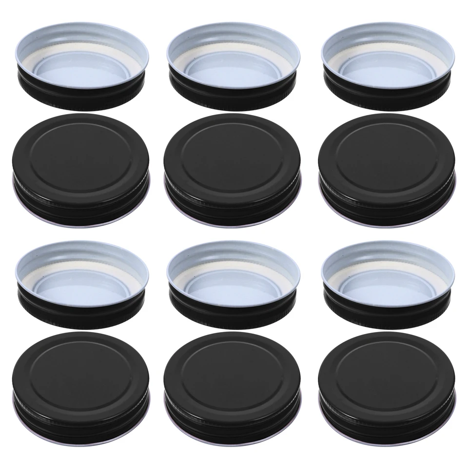 12ks 70 mm Štandardné tesniace kovové uzávery Nepriepustné viečka Tinplátu Mason Cover pre fľaše Mason Jar Integrované výmenné viečka