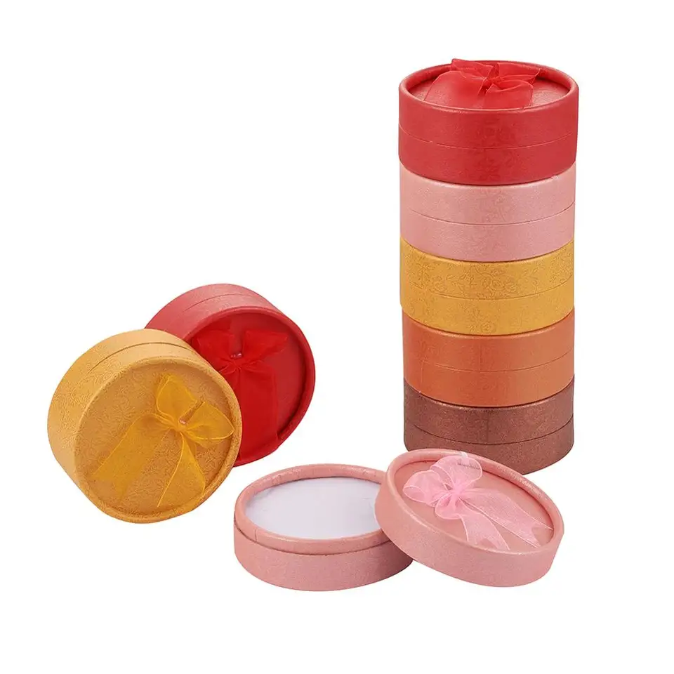 12ks 8,5 x 3,5 cm kartónové šperky Balenie pre krabice na náramok a banglecázy s špongiou vo vnútri plochého okruhu F80