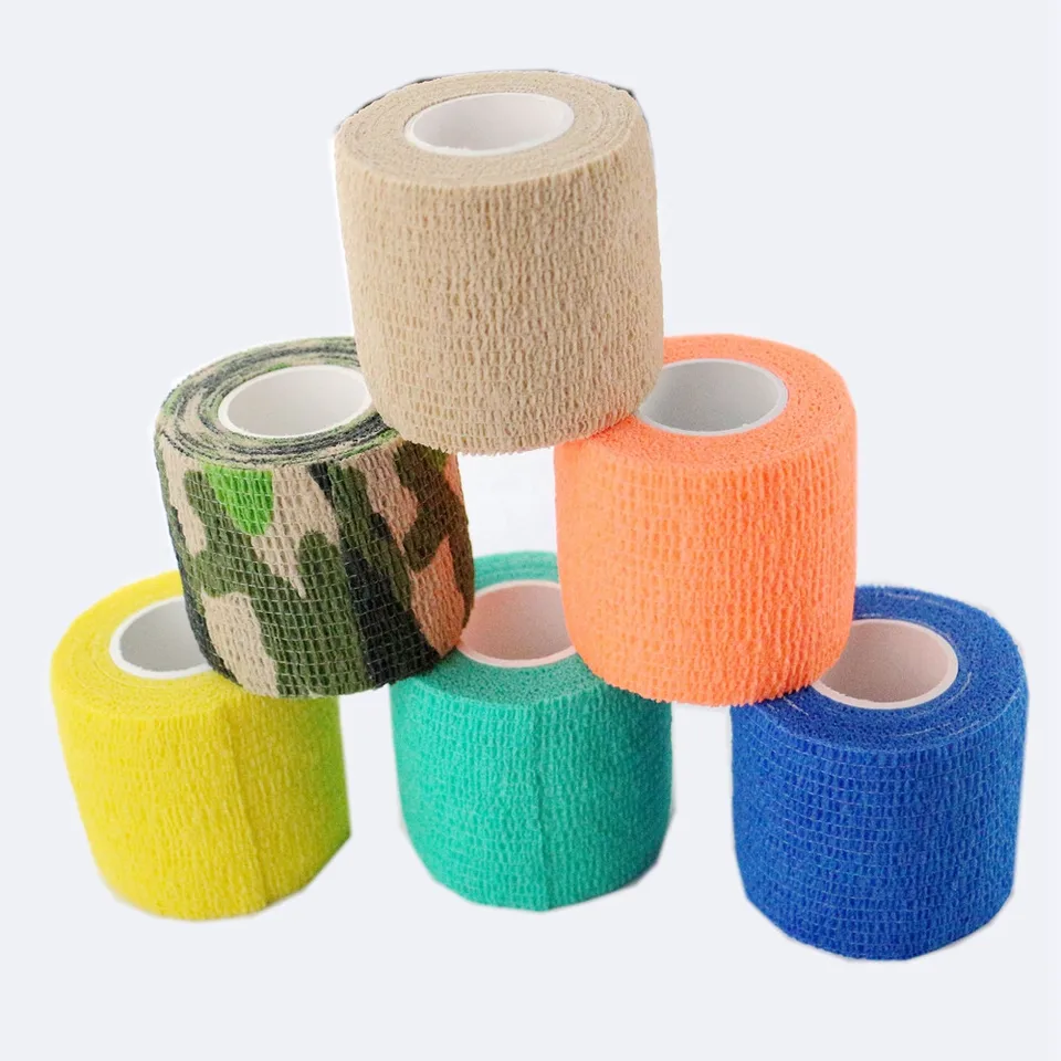 12ks/box 2''x5 yardov EZ Kohézne obväzy farebné elastické tetovanie priľnavosť obväz.