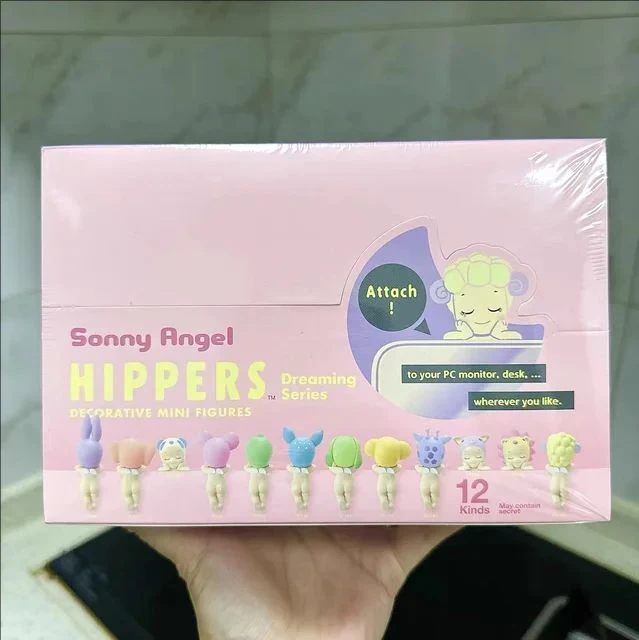 12ks/box snívacia séria Sonny Angel Blind Box Hippers Figure Ozdoby Dolls Fanúšikovia Deti narodeniny vianočné darčeky