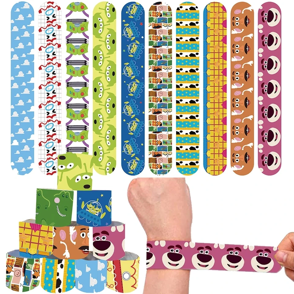 12ks Disney Toy Story náramky náramky Modrá obloha a biele oblaky Snap náramky Party laskavosti pre dievčatá pre bábätká