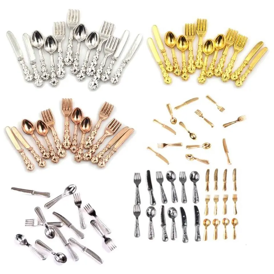 12ks Dollouch Furniture Gold Striebor