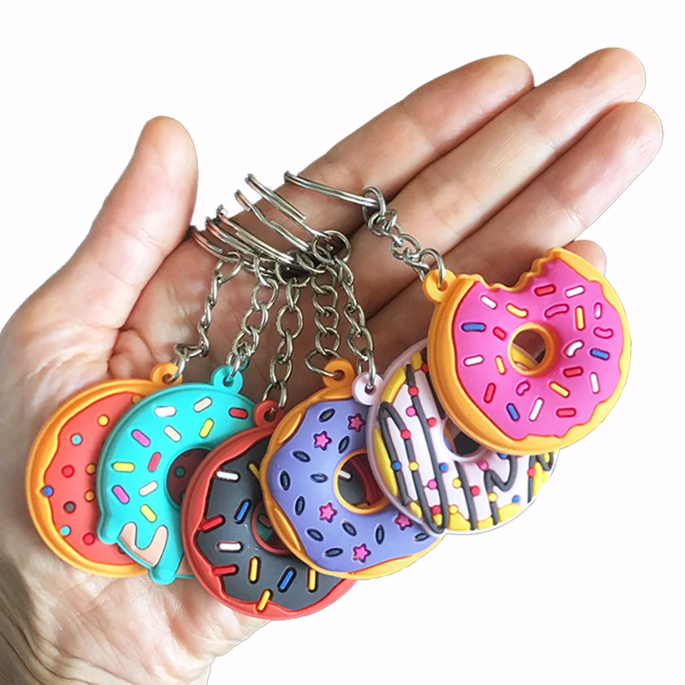 12ks Donut Keychain Donut Time Party