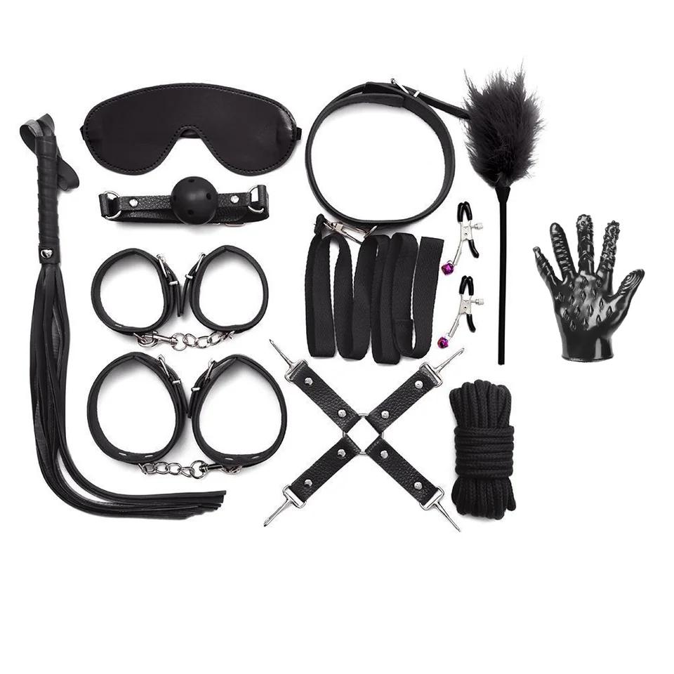 12ks Dospelý SM Sex Lastract Lasting Púdy Nástroje BDSM Žiadne vibrátory Sexy zápästie na členky Cuffs Otvorené nohy ruky Hračky pre páry pre páry