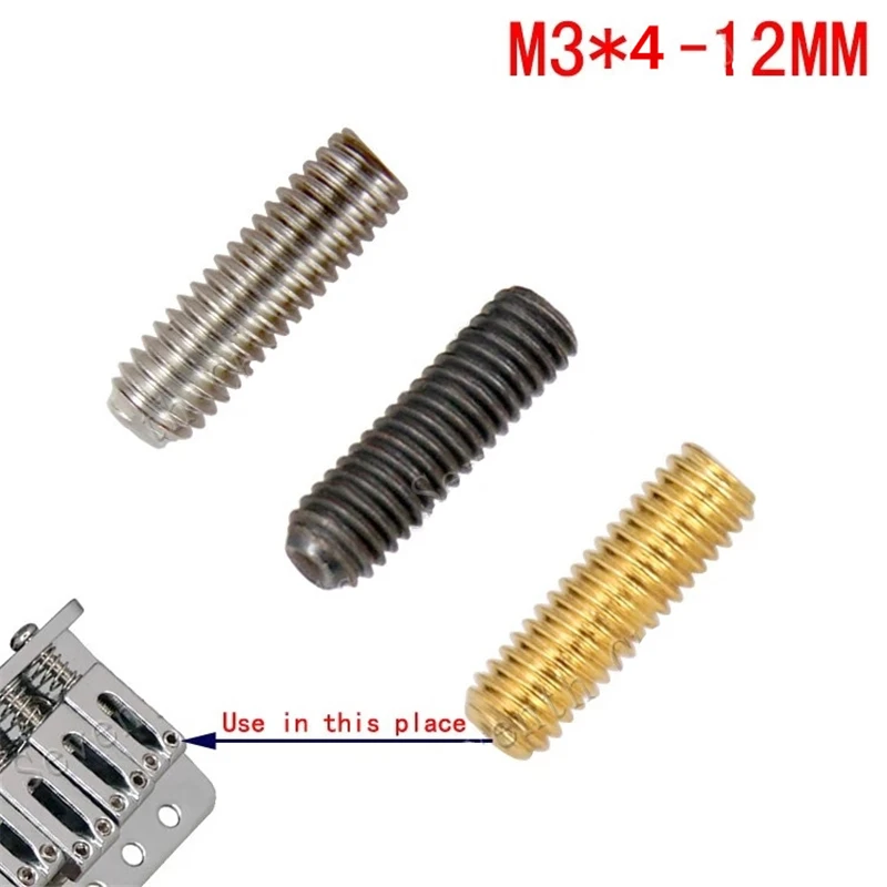 12ks elektrické gitarové basové basové basové struny sedlá šesťuholníky pre jednotlivé gitarové doplnky Tremolo Bridge M3*4 mm-12 mm