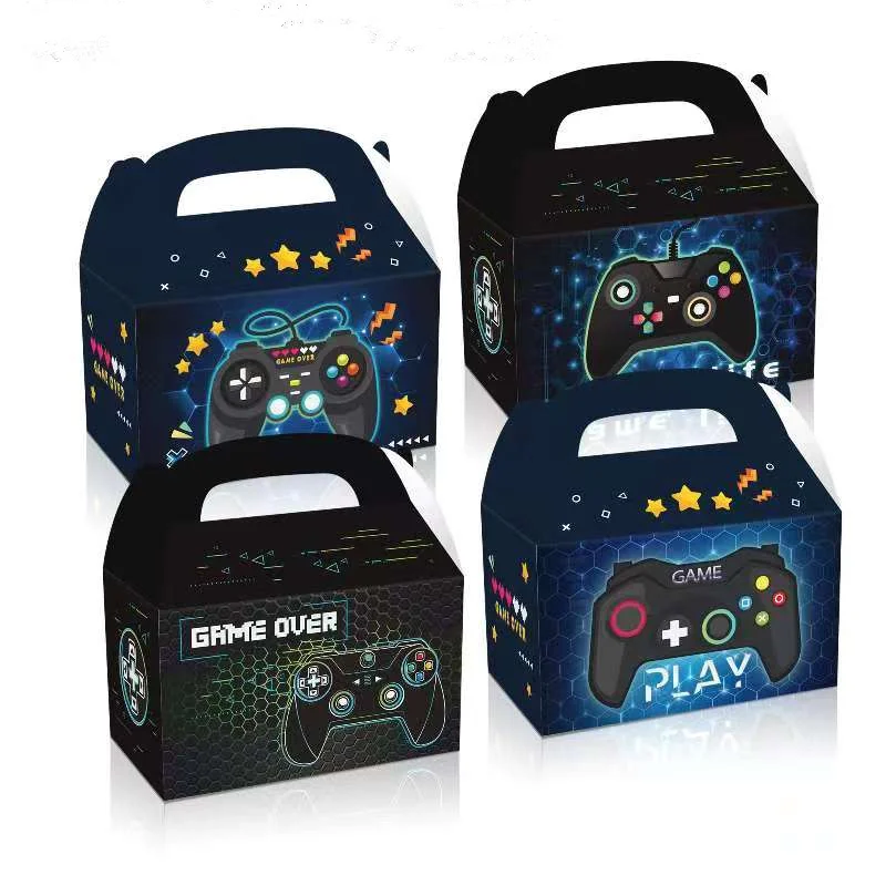 12ks hra Game Game Candy Box Gift Bag Prenosná sušienka pre deti narodeniny Game Supply Game Player Gamepad Candy Bag