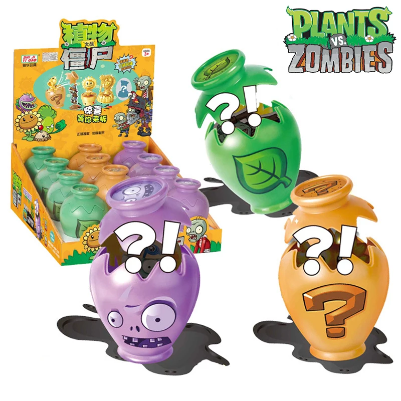 12ks Rastliny vs zombie 2 Crock Pot Surprise Box Set Toys Peashooter Sunflower Pirát Pirát kapitán Zombie Game Figure Hračky Boys Boys